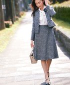 【組曲/KUMIKYOKU】の【KUMIKYOKU NAVY】ラメループモールツイード フレアスカート ネイビー系1|ID: prp329100004673438 ipo3291000000034289705