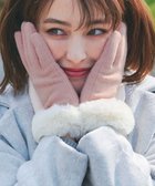 【ティアクラッセ/Tiaclasse】の【スマホタッチ可】ファー付きスエードグローブ ピンク|ID: prp329100004673445 ipo3291000000035761948