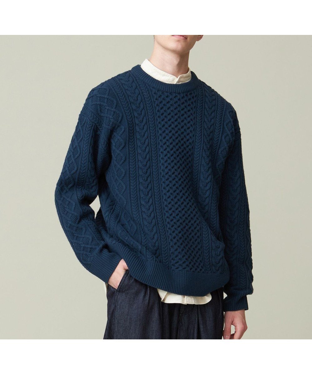 【ジェイプレスヨークストリート/J.PRESS YORK STREET】の【UNISEX】アランケーブルニット インテリア・キッズ・メンズ・レディースファッション・服の通販 founy(ファニー) 　ファッション　Fashion　レディースファッション　Fashion for Women　トップス・カットソー　Cut & Sew Tops　ニット　Knit Tops & Sweaters　アクリル　Acrylic Material　秋　Autumn　クラシック　Classic, Timeless Style　セーター　Sweater, Knitwear　ボトム　Bottoms, Lower Wear　ユニセックス　Unisex, Genderless　A/W・秋冬　Autumn/Winter　ダークグリーン系|ID: prp329100004673456 ipo3291000000033777614