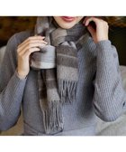 【ティアクラッセ/Tiaclasse】の【ウール100%】フリンジ付きマフラー ブラウンチェック|ID: prp329100004673494 ipo3291000000035626527