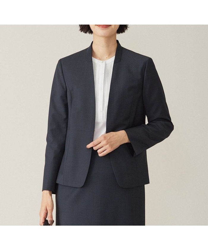 【ジェイ プレス/J.PRESS】の【セットアップ対応】BAHARIYE1 ノーカラー ジャケット インテリア・キッズ・メンズ・レディースファッション・服の通販 founy(ファニー) https://founy.com/ ファッション Fashion レディースファッション Fashion for Women アウター Coat / Outerwear Collection レディースジャケット・軽アウター Jackets ノーカラージャケット / シンプル上品コーデ Collarless Jackets ジャケット Jacket, Outerwear ストレッチ Stretch, Stretchy Fabric ストレート Straight, Straight Cut セットアップ Set-Up, Coordinated Outfit 無地 Plain, Solid Color A/W・秋冬 Autumn/Winter エレガント 上品 Elegant |ID: prp329100004673650 ipo3291000000034290381