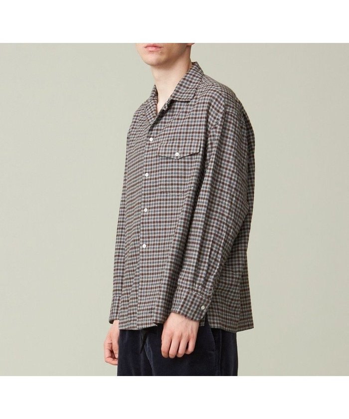 【ジェイプレスヨークストリート/J.PRESS YORK STREET】の【UNISEX】フランネル オープンカラーシャツ インテリア・キッズ・メンズ・レディースファッション・服の通販 founy(ファニー) https://founy.com/ ファッション Fashion レディースファッション Fashion for Women トップス・カットソー Cut & Sew Tops シャツ・ブラウス・オフィスカジュアル Elegant Blouses & Button-Ups インナー Innerwear ショルダー Shoulder, Shoulder Strap チェック Check, Plaid, Tartan ドロップ Drop Shoulder, Dropped Style 定番 Standard, Basic Item パッチ Patch, Appliqué フラップ Flap, Flap Pocket ボトム Bottoms, Lower Wear ポケット Pocket, Pocket Detail ユニセックス Unisex, Genderless A/W・秋冬 Autumn/Winter |ID: prp329100004673666 ipo3291000000033778421