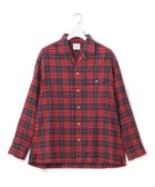 【ジェイプレスヨークストリート/J.PRESS YORK STREET】の【UNISEX】フランネル オープンカラーシャツ レッド系3|ID: prp329100004673666 ipo3291000000033778423