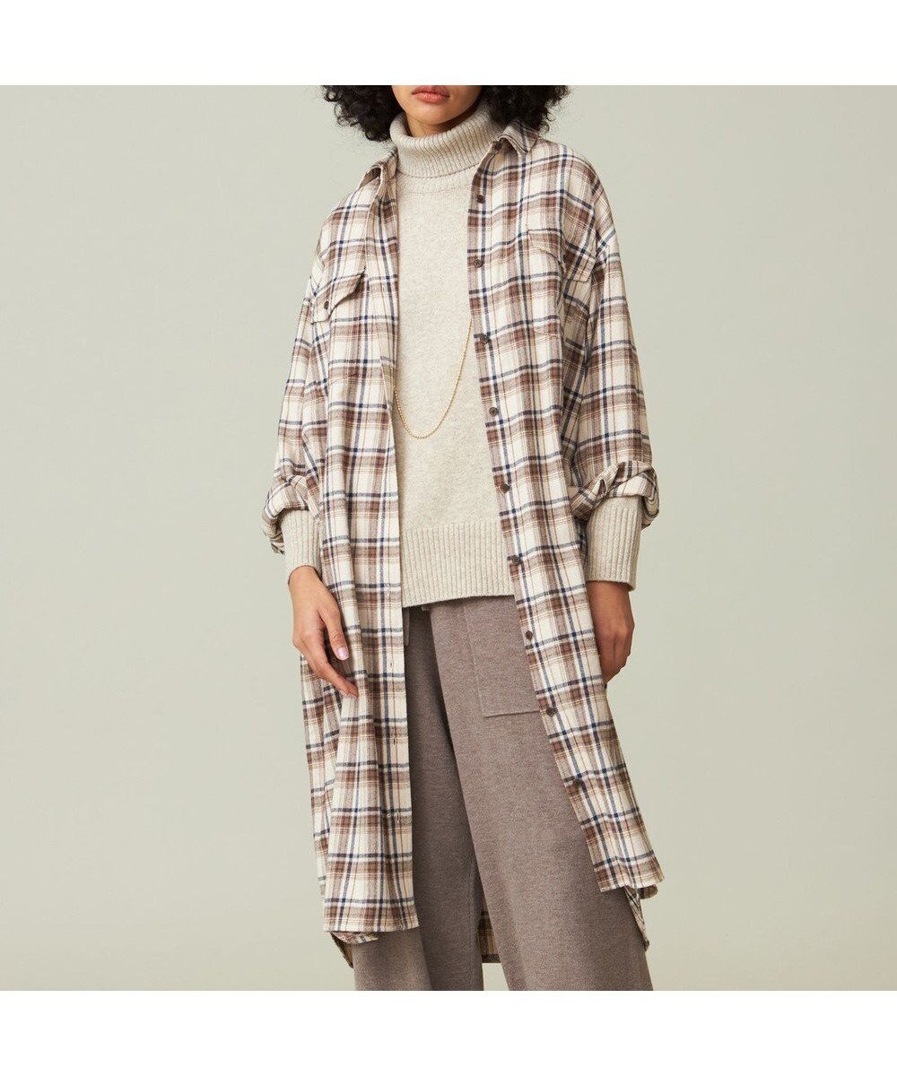 【ジェイプレスヨークストリート/J.PRESS YORK STREET】の【WOMEN】フランネル チェックシャツワンピース インテリア・キッズ・メンズ・レディースファッション・服の通販 founy(ファニー) ファッション Fashion レディースファッション Fashion for Women ワンピース Dresses シャツワンピース / 1枚で着映えコーデ Shirt Dresses おすすめ Recommended / Our Picks ガウン Gown, Robe シンプル Simple, Minimal チェック Check, Plaid, Tartan 定番 Standard, Basic Item A/W・秋冬 Autumn/Winter アイボリー系3|ID: prp329100004673670 ipo3291000000034495785