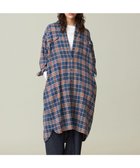 【ジェイプレスヨークストリート/J.PRESS YORK STREET】の【WOMEN】フランネル チェックシャツワンピース ブルー系3|ID: prp329100004673670 ipo3291000000034495787