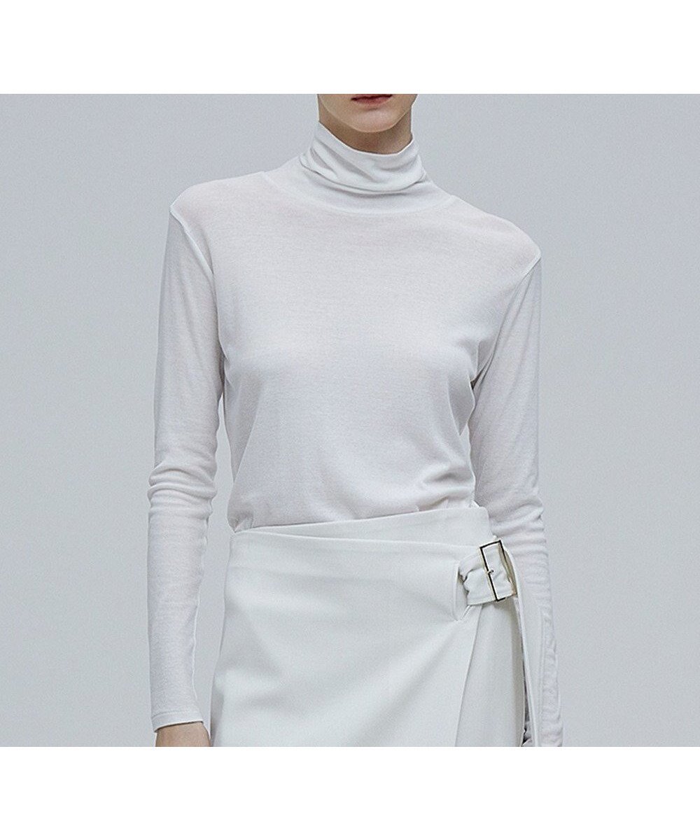 【ベイジ,/BEIGE,】のSORE / ハイネックカットソー インテリア・キッズ・メンズ・レディースファッション・服の通販 founy(ファニー) 　ファッション　Fashion　レディースファッション　Fashion for Women　トップス・カットソー　Cut & Sew Tops　シャツ・ブラウス・オフィスカジュアル　Elegant Blouses & Button-Ups　ロングTシャツ・Tシャツ　Longline T-Shirts & Tees　カットソー・ベーシックTシャツ　Cut-and-Sewn Tops / Stretch Tees & Basics　おすすめ　Recommended / Our Picks　カットソー　Cut and Sewn Top　シアー　Sheer, See-Through　夏　Summer　定番　Standard, Basic Item　S/S・春夏　SS, Spring/Summer, Warm Season　A/W・秋冬　Autumn/Winter　White|ID: prp329100004673699 ipo3291000000034290643