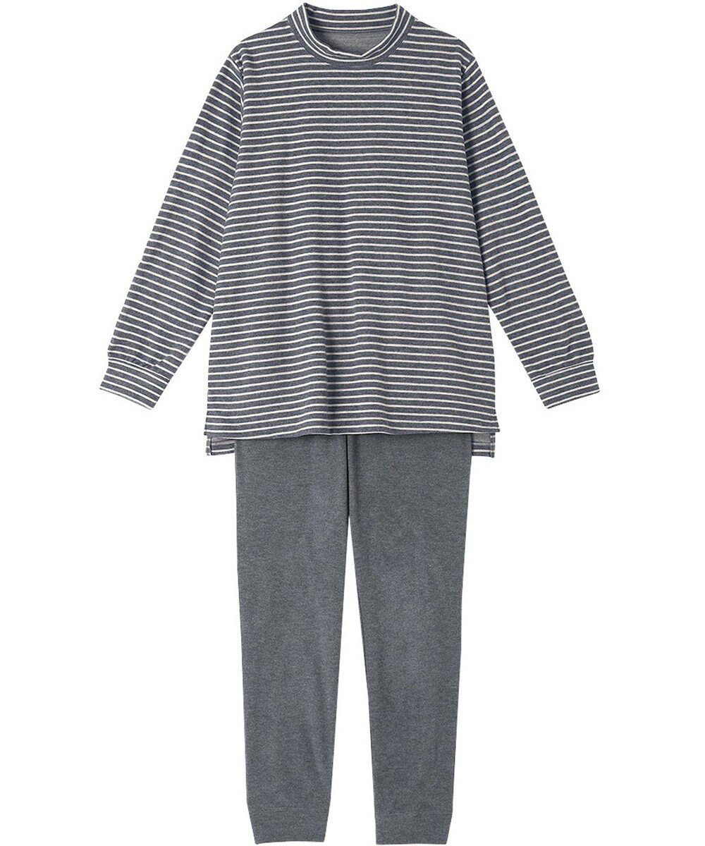 【ワコール 睡眠科学/wacoal suimin】のパジャマ 長袖 長ズボン ルームウェア 吸湿発熱性(本体) メンズパジャマあり(YGW464) 上下セット かぶりタイプ YDW463 睡眠科学/ワコール インテリア・キッズ・メンズ・レディースファッション・服の通販 founy(ファニー) ファッション Fashion レディースファッション Fashion for Women トップス・カットソー Cut & Sew Tops アクリル Acrylic Material パジャマ Pajamas, Sleepwear ボトム Bottoms, Lower Wear ボーダー Border, Stripe メンズ Men's, Menswear 無地 Plain, Solid Color 長袖 Long Sleeve, Full Sleeve グレー|ID: prp329100004673723 ipo3291000000034290718