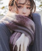 【ティアクラッセ/Tiaclasse】の大判チェックシャギーマフラー ブラック|ID: prp329100004673732 ipo3291000000035891827