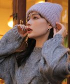 【ティアクラッセ/Tiaclasse】の【安田美沙子さん着用・ウール混】ニット帽 ラベンダー|ID: prp329100004673739 ipo3291000000034290804