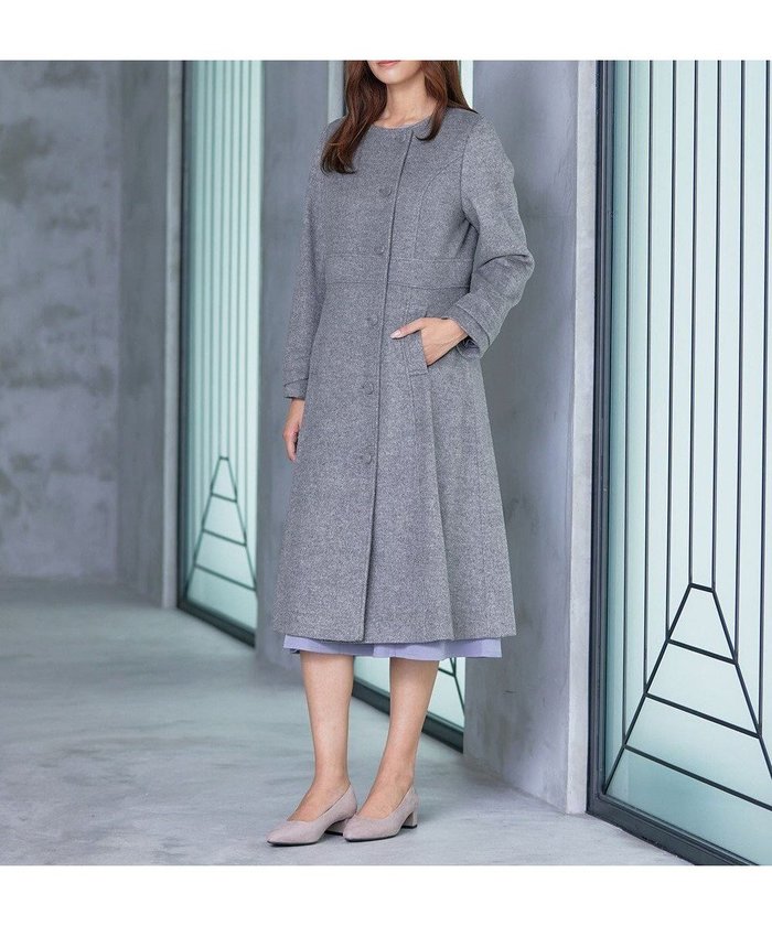 【ティアクラッセ/Tiaclasse】の【ウール95%】ノーカラー包みボタンAラインコート インテリア・キッズ・メンズ・レディースファッション・服の通販 founy(ファニー) https://founy.com/ ファッション Fashion レディースファッション Fashion for Women アウター Coat / Outerwear Collection コート・ロングコート・ピーコート Long Coats, Peacoats & More レディースジャケット・軽アウター Jackets Aラインコート A-Line Coats アクセサリー Fashion Accessories シューズ Shoes, Footwear シンプル Simple, Minimal ジャケット Jacket, Outerwear 定番 Standard, Basic Item ポケット Pocket, Pocket Detail 冬 Winter / This Winter A/W・秋冬 Autumn/Winter 再入荷 Restock / Back in Stock エレガント 上品 Elegant 新作・新入荷 New Arrivals / New In |ID: prp329100004673776 ipo3291000000036295229