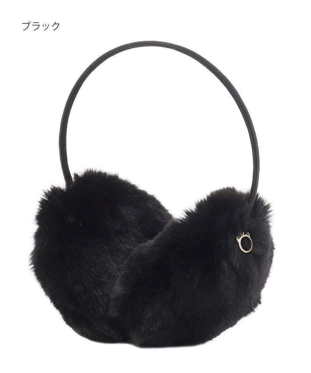 【ムーンバット/MOONBAT】の【FUDGE11月号掲載】PAUL JOE ACCESSOIRES ネコチャーム付フェイクファーイヤマフ(細アーム) インテリア・キッズ・メンズ・レディースファッション・服の通販 founy(ファニー) 　雑誌掲載アイテム　Magazine Picks & Fashion Features　ファッション雑誌　Fashion Magazines　ファッジ　FUDGE　ファッション　Fashion　レディースファッション　Fashion for Women　アニマル　Animal Print　コレクション　Collection, Seasonal Line　11月号　November Issue　サークル　Circle, Round Design　シンプル　Simple, Minimal　スタイリッシュ　Stylish, Fashionable　雑誌　Magazine, Fashion Magazine　チャーム　Charm, Pendant　ネコ　Cat, Feline Motif　パターン　Pattern, Design Print　フェイクファー　Faux Fur, Imitation Fur　フラワー　Flower, Floral　モチーフ　Motif, Design Theme　A/W・秋冬　Autumn/Winter　ブラック|ID: prp329100004673793 ipo3291000000033778859