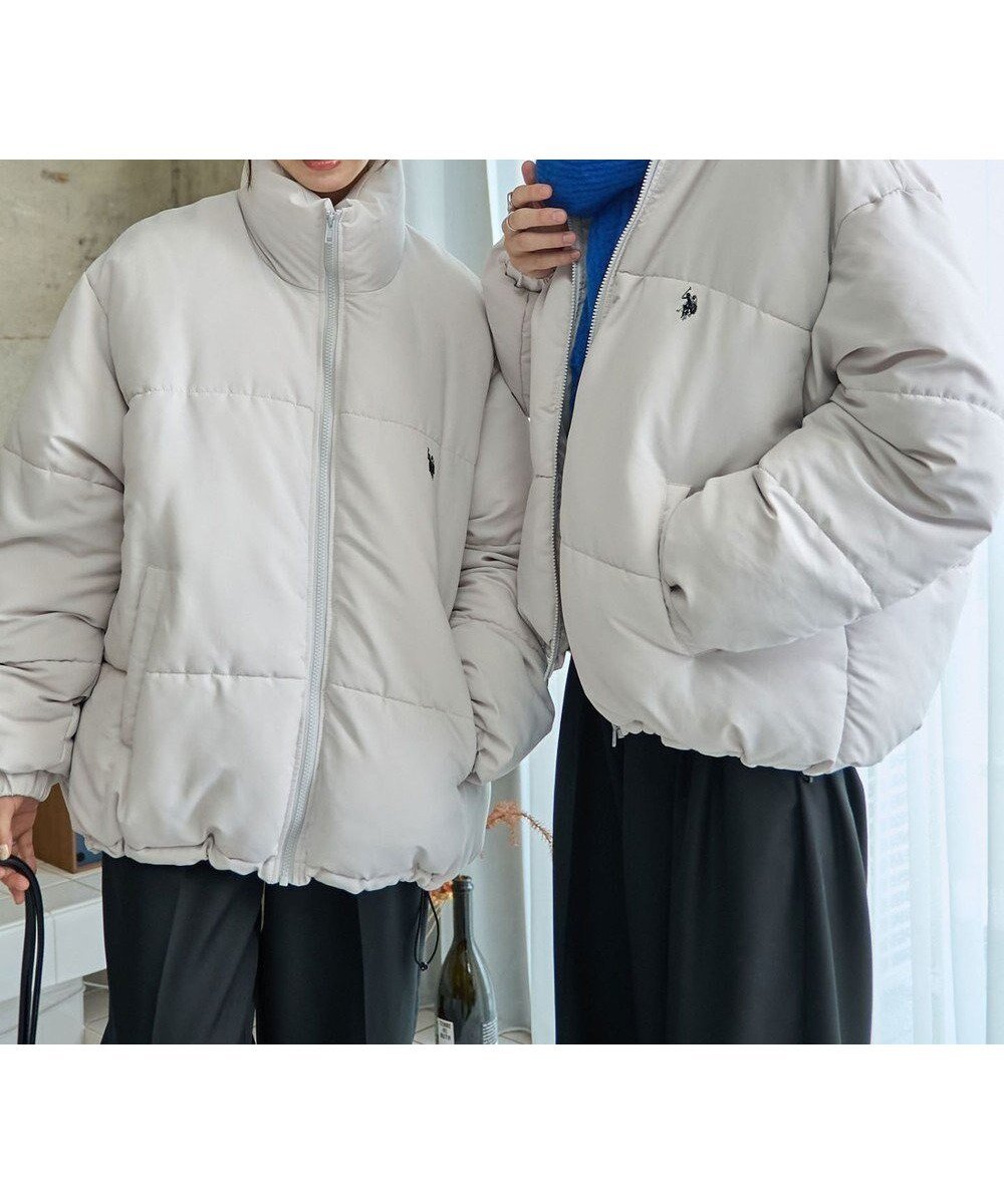 【ウィゴー/WEGO】の【新色追加/ユニセックス着用ITEM】U.S. POLO ASSN.別注オーバーサイズパテッドブルゾン インテリア・キッズ・メンズ・レディースファッション・服の通販 founy(ファニー) 　ファッション　Fashion　レディースファッション　Fashion for Women　アウター　Coat / Outerwear Collection　コート・ロングコート・ピーコート　Long Coats, Peacoats & More　レディースジャケット・軽アウター　Jackets　ブルゾンジャケット・スポーティアウター　Blouson Jackets　アウトドア　Outdoor Clothing　アメリカン　American Style　クラシック　Classic, Timeless Style　シンプル　Simple, Minimal　ジップ　Zip, Zipper　ジャケット　Jacket, Outerwear　スウェット / スエット　Sweatshirt, Sweatwear　スタンド　Stand Collar, Upright Stand　スマホ　Smartphone, Mobile Device　スラックス　Slacks, Dress Pants　ダウン　Down, Puffer　デニム　Denim, Jeans Material　トレンド　Trend, Trending Now　ドローコード　Drawcord, Drawstring Cord　ビッグ　Big, Oversized　フロント　Front, Front Design　ブルゾン　Blouson, Bomber Jacket　ポケット　Pocket, Pocket Detail　別注　Limited Edition, Custom Order　防寒　Cold Protection, Winter-Ready　モコモコ　Fuzzy, Fluffy　楽ちん　Easy Fit, Comfortable　ワイド　Wide, Wide Fit　ワンポイント　One Point, Statement Accent　ライトグレー|ID: prp329100004673833 ipo3291000000033779037