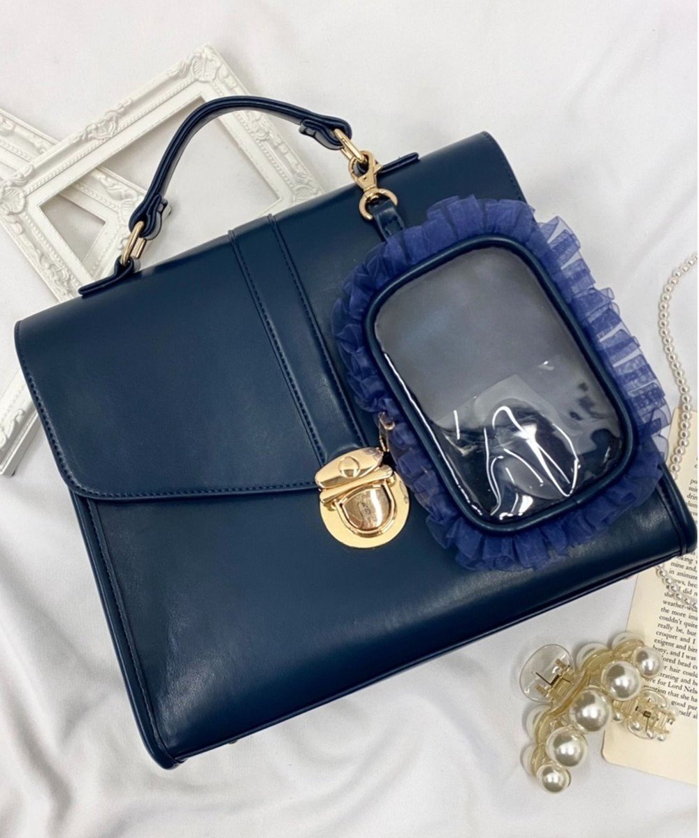 【ウィゴー/WEGO】の【痛バ&推し活グッズ】レターフラップ痛ショルダー インテリア・キッズ・メンズ・レディースファッション・服の通販 founy(ファニー) ファッション Fashion レディースファッション Fashion for Women ショルダー Shoulder, Shoulder Strap フラップ Flap, Flap Pocket フリル Frill, Ruffle ネイビー|ID: prp329100004673938 ipo3291000000034292144