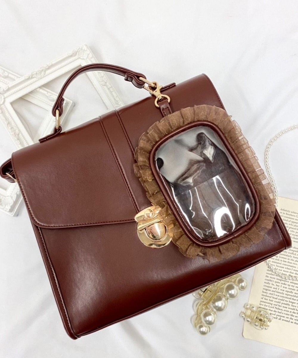 【ウィゴー/WEGO】の【痛バ&推し活グッズ】レターフラップ痛ショルダー インテリア・キッズ・メンズ・レディースファッション・服の通販 founy(ファニー) ファッション Fashion レディースファッション Fashion for Women ショルダー Shoulder, Shoulder Strap フラップ Flap, Flap Pocket フリル Frill, Ruffle ブラウン|ID: prp329100004673938 ipo3291000000034292146