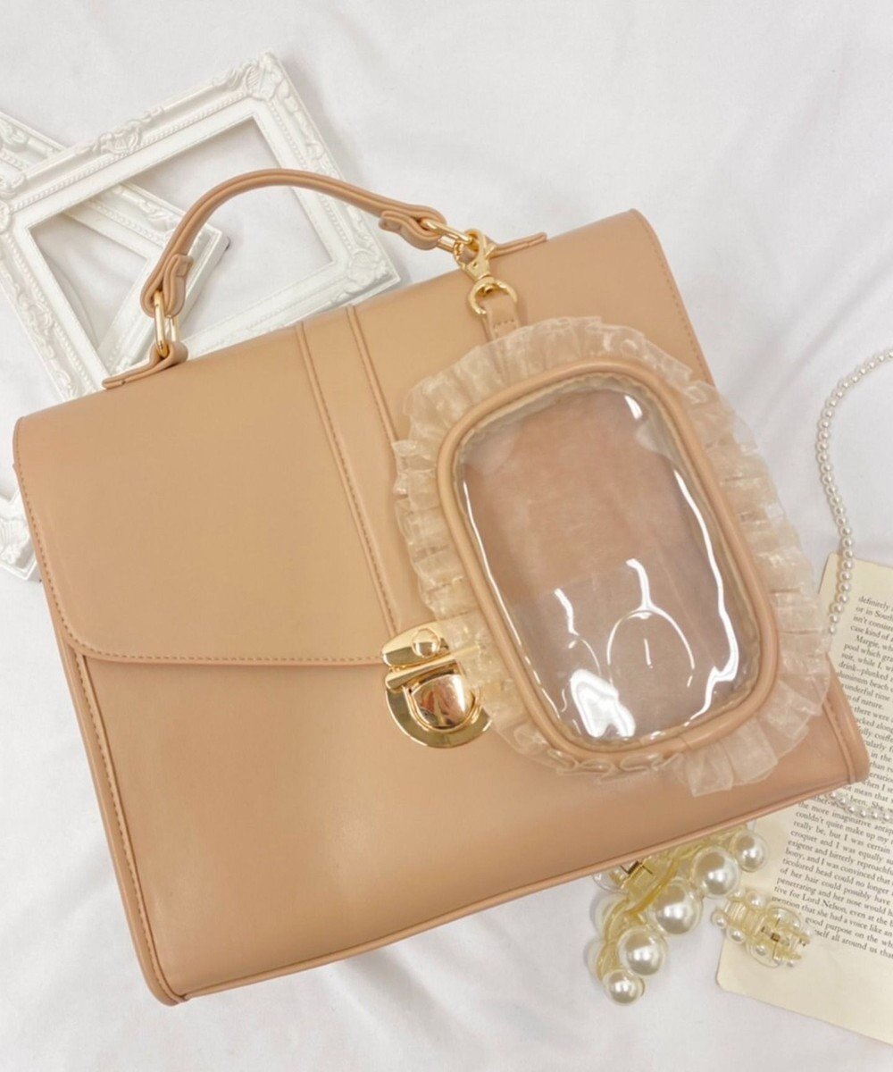 【ウィゴー/WEGO】の【痛バ&推し活グッズ】レターフラップ痛ショルダー インテリア・キッズ・メンズ・レディースファッション・服の通販 founy(ファニー) ファッション Fashion レディースファッション Fashion for Women ショルダー Shoulder, Shoulder Strap フラップ Flap, Flap Pocket フリル Frill, Ruffle ベージュ|ID: prp329100004673938 ipo3291000000034292149