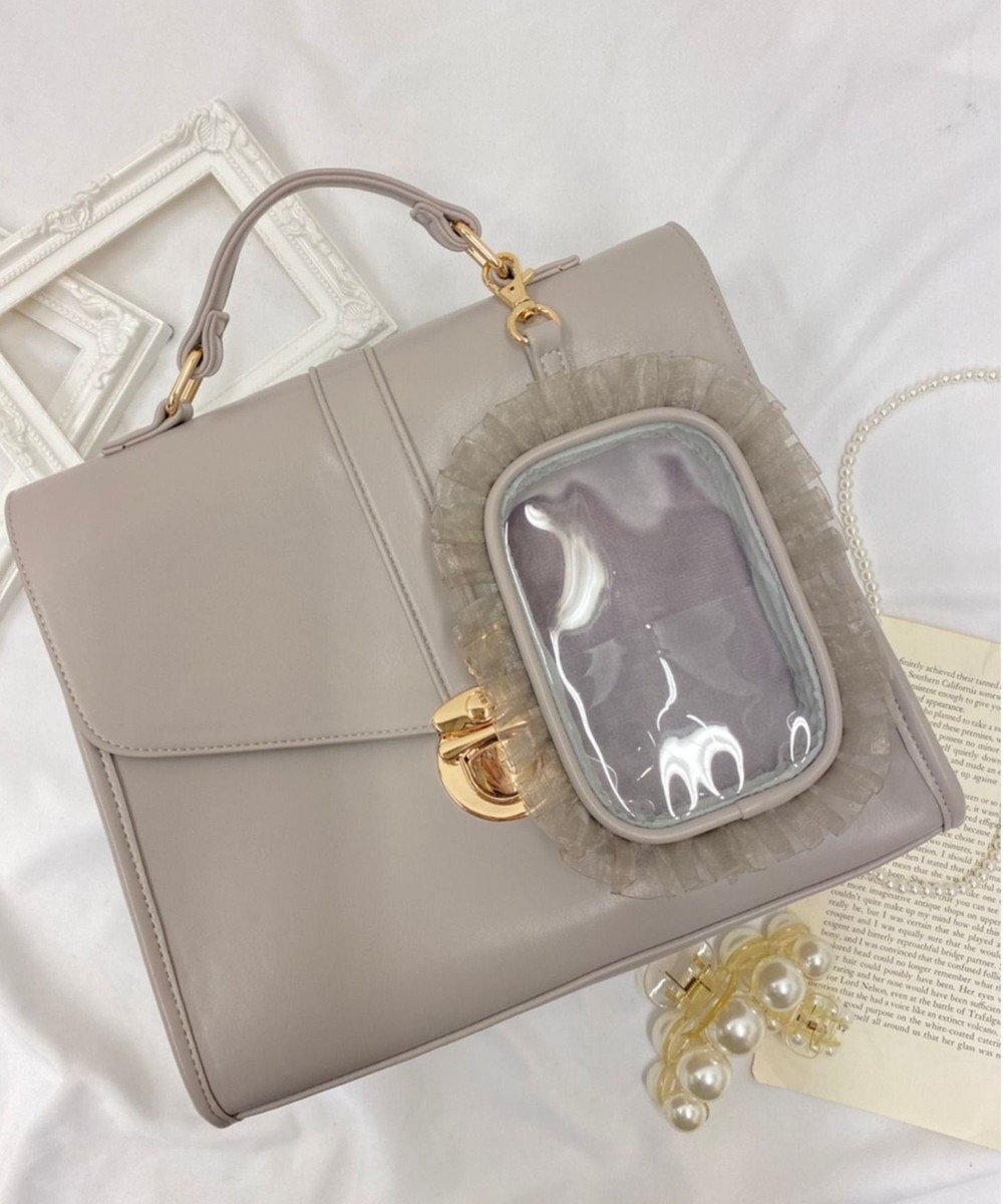 【ウィゴー/WEGO】の【痛バ&推し活グッズ】レターフラップ痛ショルダー インテリア・キッズ・メンズ・レディースファッション・服の通販 founy(ファニー) ファッション Fashion レディースファッション Fashion for Women ショルダー Shoulder, Shoulder Strap フラップ Flap, Flap Pocket フリル Frill, Ruffle グレー|ID: prp329100004673938 ipo3291000000034292150