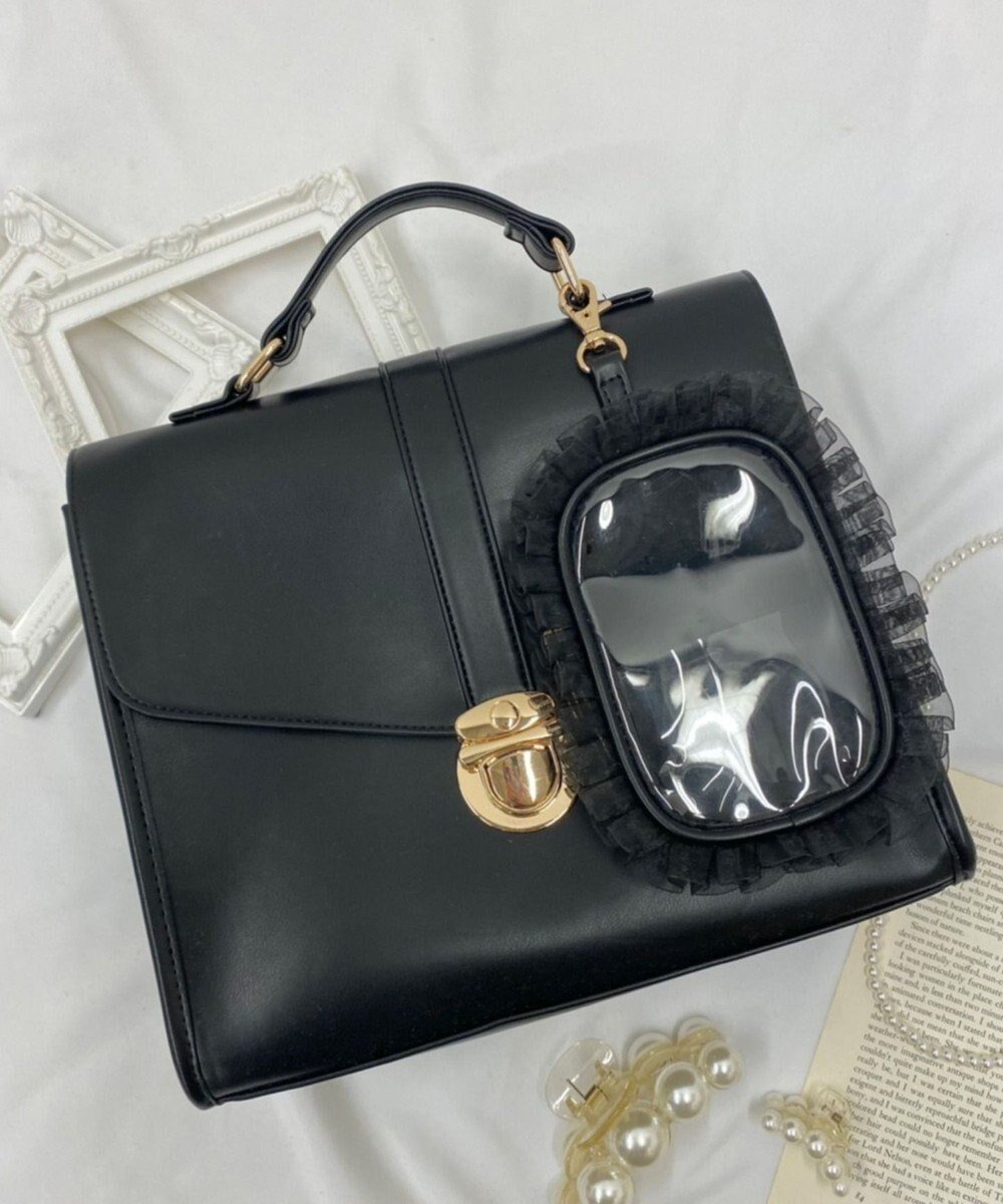 【ウィゴー/WEGO】の【痛バ&推し活グッズ】レターフラップ痛ショルダー インテリア・キッズ・メンズ・レディースファッション・服の通販 founy(ファニー) ファッション Fashion レディースファッション Fashion for Women ショルダー Shoulder, Shoulder Strap フラップ Flap, Flap Pocket フリル Frill, Ruffle ブラック|ID: prp329100004673938 ipo3291000000034292151