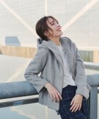 【ティアクラッセ/Tiaclasse】のモッサ風フード付きショートコート グレー|ID: prp329100004673948 ipo3291000000035619128