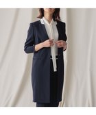 【ベイジ,/BEIGE,】のCINDY / ノーカラーロングジャケット Navy × White|ID: prp329100004673984 ipo3291000000033779727