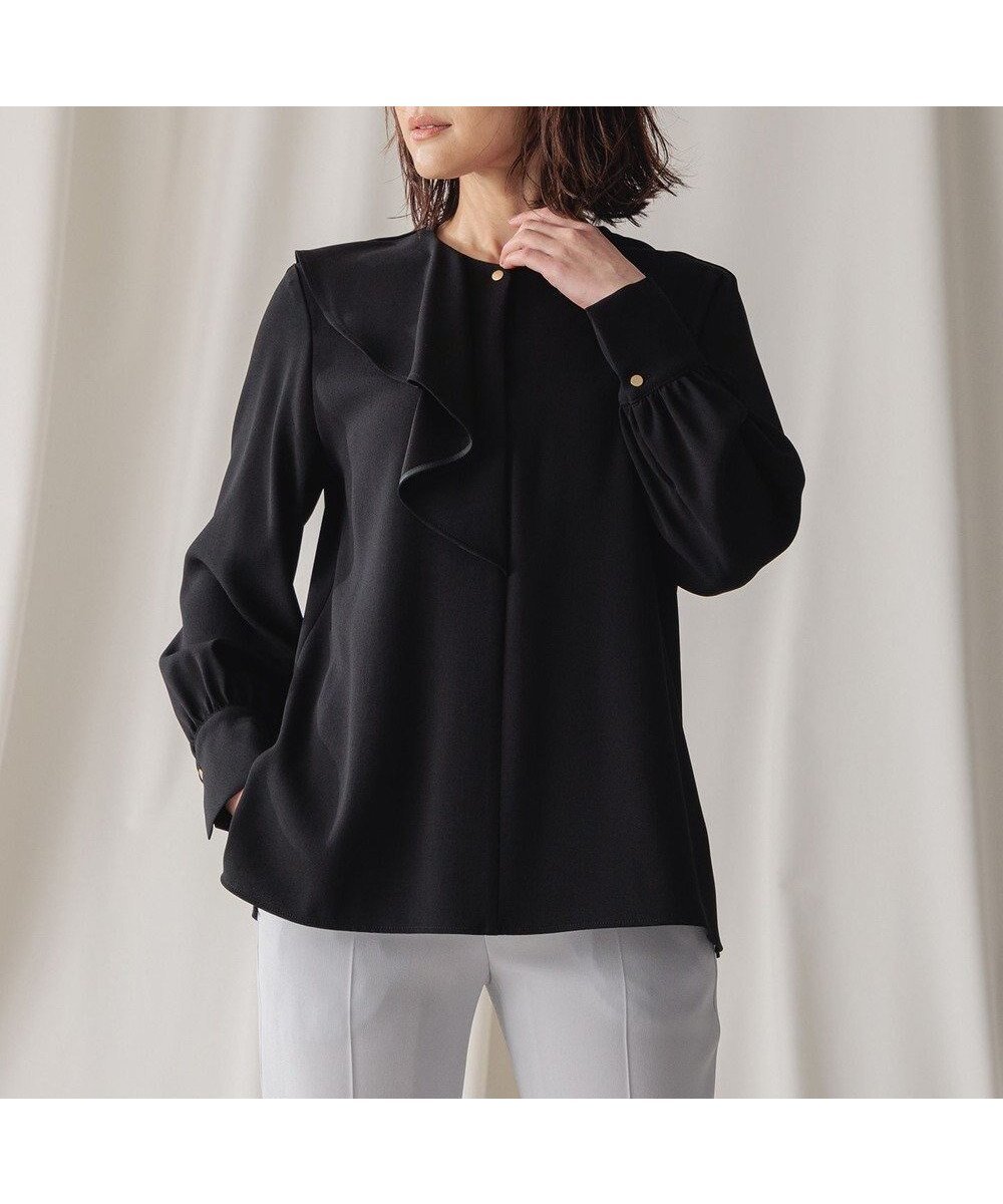 【ベイジ,/BEIGE,】のCINDY / アシンメトリーブラウス インテリア・キッズ・メンズ・レディースファッション・服の通販 founy(ファニー) 　ファッション　Fashion　レディースファッション　Fashion for Women　トップス・カットソー　Cut & Sew Tops　シャツ・ブラウス・オフィスカジュアル　Elegant Blouses & Button-Ups　ウォッシャブル　Machine Washable　オケージョン　Occasion Wear　サテン　Satin, Glossy Fabric　シンプル　Simple, Minimal　ストレッチ　Stretch, Stretchy Fabric　セットアップ　Set-Up, Coordinated Outfit　タオル　Towel, Bath Towel　タンブラー　Tumbler, Travel Mug　トリミング　Trimming, Decorative Edge　人気　Popular, Best Seller　フェミニン　Feminine, Girly　フリル　Frill, Ruffle　A/W・秋冬　Autumn/Winter　S/S・春夏　SS, Spring/Summer, Warm Season　おすすめ　Recommended / Our Picks　夏　Summer　ビジネス 仕事 通勤　Business / Work / Commuting　Black|ID: prp329100004673997 ipo3291000000034290211