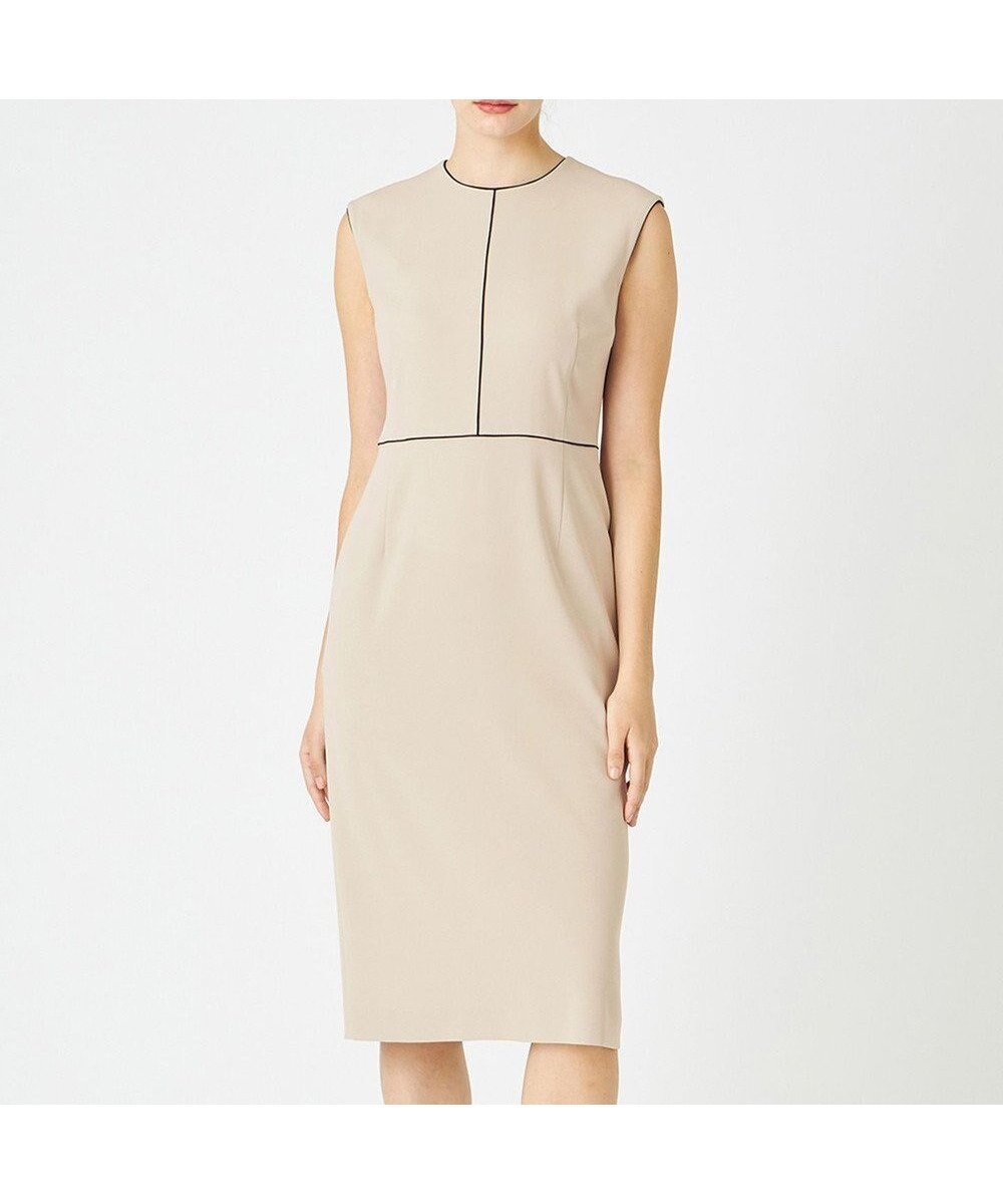【ベイジ,/BEIGE,】のCINDY / クルーネックドレス インテリア・キッズ・メンズ・レディースファッション・服の通販 founy(ファニー) 　ファッション　Fashion　レディースファッション　Fashion for Women　ワンピース　Dresses　フォーマル・パーティードレス・結婚式用ドレス　Elegant & Casual Dresses　ウォッシャブル　Machine Washable　オケージョン　Occasion Wear　サテン　Satin, Glossy Fabric　ジャケット　Jacket, Outerwear　ストレッチ　Stretch, Stretchy Fabric　スーツ　Suit, Formalwear　セットアップ　Set-Up, Coordinated Outfit　センター　Center, Center Line　タオル　Towel, Bath Towel　タンブラー　Tumbler, Travel Mug　トリミング　Trimming, Decorative Edge　ドレス　Dress, One-Piece　人気　Popular, Best Seller　パイピング　Piping, Trim Design　A/W・秋冬　Autumn/Winter　S/S・春夏　SS, Spring/Summer, Warm Season　おすすめ　Recommended / Our Picks　夏　Summer　エレガント 上品　Elegant　ビジネス 仕事 通勤　Business / Work / Commuting　Sand × Black|ID: prp329100004674002 ipo3291000000034290240