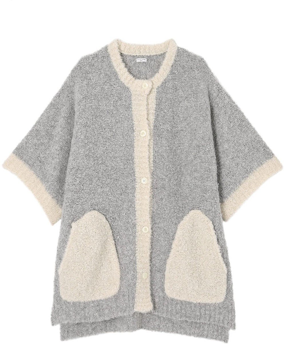 【ツモリチサト スリープ/tsumori chisato SLEEP】のツモリチサト カーディガン 6分袖 ルームウェア 横編みニット素材 あたたかい tsumori chisato SLEEP URW140 /ワコール インテリア・キッズ・メンズ・レディースファッション・服の通販 founy(ファニー) 　ファッション　Fashion　レディースファッション　Fashion for Women　トップス・カットソー　Cut & Sew Tops　ニット　Knit Tops & Sweaters　カーディガン・羽織り　Layered Style Cardigans　カーディガン　Cardigan, Knitwear　パジャマ　Pajamas, Sleepwear　ポケット　Pocket, Pocket Detail　グレー|ID: prp329100004674005 ipo3291000000033779821
