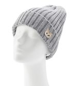 【ムーンバット/MOONBAT】の【FUDGE11月号掲載】PAUL JOE ACCESSOIRES ヌネット刺繍ワッペン付リブニット帽 グレー|ID: prp329100004674029 ipo3291000000033779900