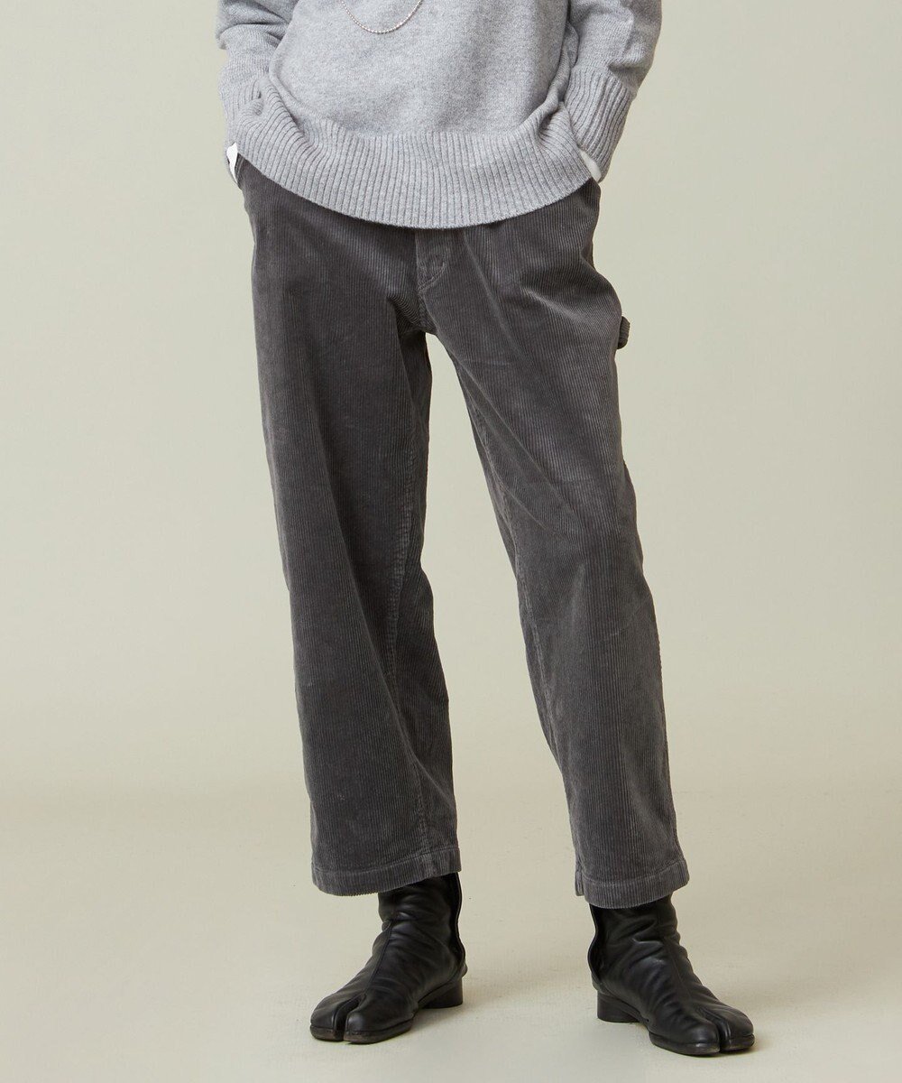 【ジェイプレスヨークストリート/J.PRESS YORK STREET】の【UNISEX】コーデュロイ ペインターパンツ インテリア・キッズ・メンズ・レディースファッション・服の通販 founy(ファニー) 　ファッション　Fashion　レディースファッション　Fashion for Women　パンツ　Pants & Trousers　ユニセックス　Unisex, Genderless　コーデュロイ　Corduroy, Cord Fabric　ストレッチ　Stretch, Stretchy Fabric　ワイド　Wide, Wide Fit　ワーク　Workwear, Utility Style　A/W・秋冬　Autumn/Winter　グレー系|ID: prp329100004674038 ipo3291000000033779936