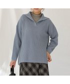 【エニー/ANY】の【洗濯機可能】ウールブレンドスキッパーネックニット ブルー|ID: prp329100004674074 ipo3291000000034323557