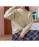 【ティアクラッセ/Tiaclasse】の【洗える】ピンタックボトルネックニットトップス ベージュ|ID: prp329100004674085 ipo3291000000033780111