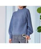 【ティアクラッセ/Tiaclasse】の【洗える】ピンタックボトルネックニットトップス ブルー|ID: prp329100004674085 ipo3291000000033780113