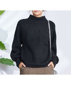 【ティアクラッセ/Tiaclasse】の【洗える】ピンタックボトルネックニットトップス ブラック|ID: prp329100004674085 ipo3291000000033780114