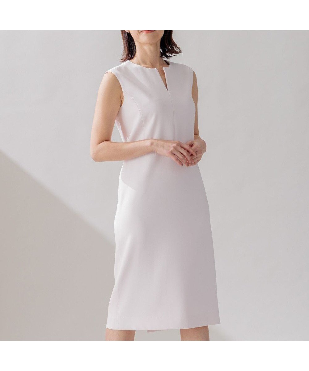 【ベイジ,/BEIGE,】のLUIZA / Iラインワンピース インテリア・キッズ・メンズ・レディースファッション・服の通販 founy(ファニー) 　ファッション　Fashion　レディースファッション　Fashion for Women　ワンピース　Dresses　オケージョン　Occasion Wear　シンプル　Simple, Minimal　ジャケット　Jacket, Outerwear　スタイリッシュ　Stylish, Fashionable　ストレッチ　Stretch, Stretchy Fabric　スーツ　Suit, Formalwear　セレモニー　Ceremony　チェリー　Cherry, Cherry Pattern　ドレス　Dress, One-Piece　フォーマル　Formal, Dressy　人気　Popular, Best Seller　ビジネス 仕事 通勤　Business / Work / Commuting　夏　Summer　定番　Standard, Basic Item　S/S・春夏　SS, Spring/Summer, Warm Season　A/W・秋冬　Autumn/Winter　Cherry Pink|ID: prp329100004674088 ipo3291000000034291254