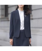 【ジェイ プレス/J.PRESS】の【WEB限定カラーあり・洗える】セラテリーダブルクロス ノーカラー ジャケット ネイビー系|ID: prp329100004674094 ipo3291000000033780149