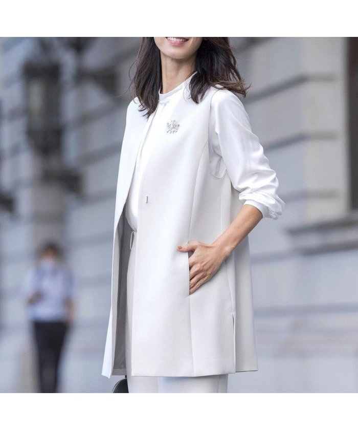 【ジェイ プレス/J.PRESS】の【WEB限定カラーあり・洗える】セラテリーダブルクロス ジレ インテリア・キッズ・メンズ・レディースファッション・服の通販 founy(ファニー) https://founy.com/ ファッション Fashion レディースファッション Fashion for Women アウター Coat / Outerwear Collection レディースジャケット・軽アウター Jackets インナー Innerwear 洗える Machine Washable ジャケット Jacket, Outerwear ストレッチ Stretch, Stretchy Fabric スリット Slit, Slit Detail トレンド Trend, Trending Now 定番 Standard, Basic Item ポケット Pocket, Pocket Detail ロング Long, Long-Length A/W・秋冬 Autumn/Winter おすすめ Recommended / Our Picks エレガント 上品 Elegant ビジネス 仕事 通勤 Business / Work / Commuting |ID: prp329100004674098 ipo3291000000034292709