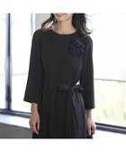 【ジェイ プレス/J.PRESS】の【WEB限定カラーあり・洗える】セラテリーダブルクロス ワンピース ブラック系|ID: prp329100004674102 ipo3291000000033780176