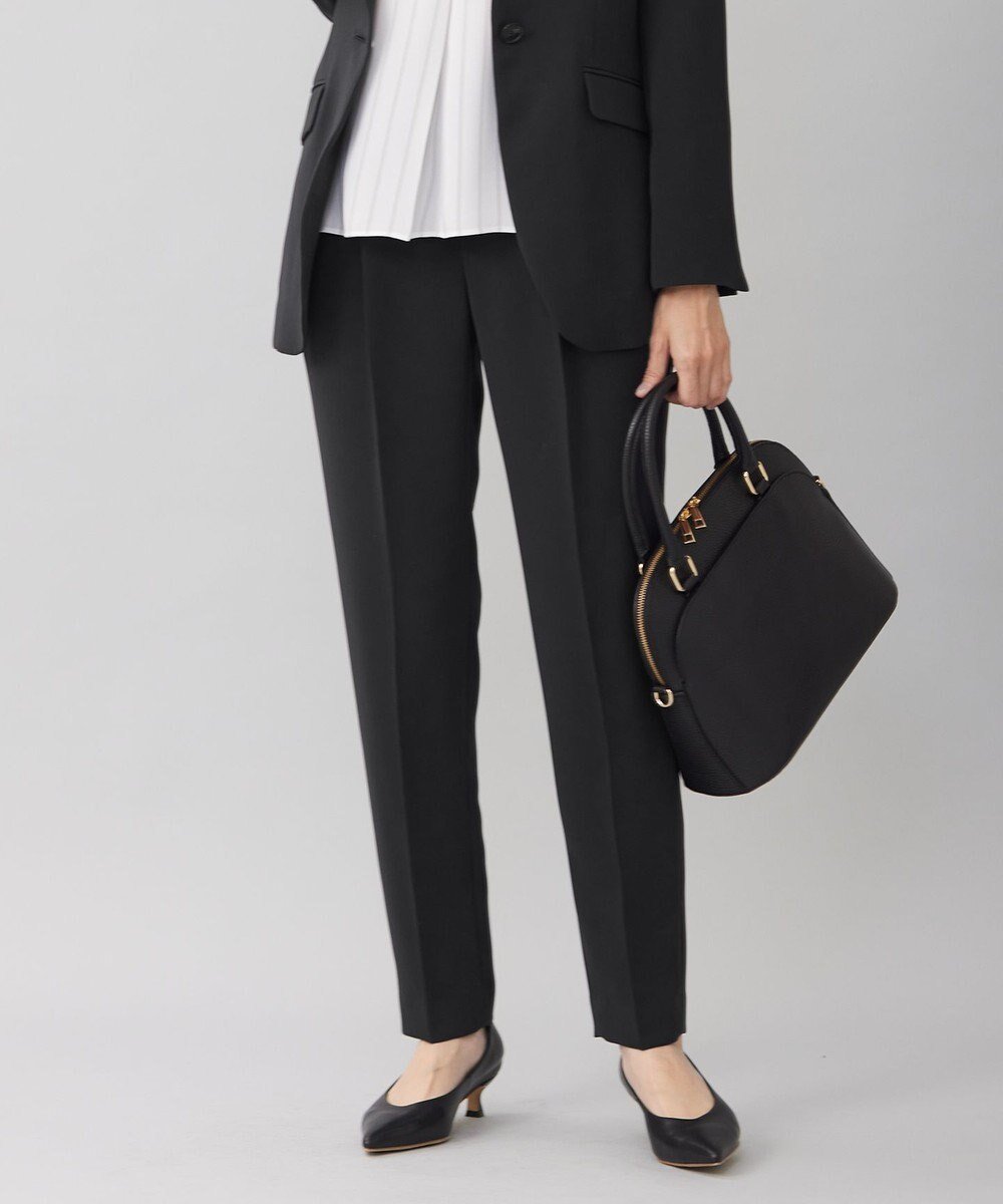 【自由区/JIYU-KU】の【セットアップ対応・洗える】トリアセダブルクロステーパード パンツ インテリア・キッズ・メンズ・レディースファッション・服の通販 founy(ファニー) 　ファッション　Fashion　レディースファッション　Fashion for Women　セットアップ　Matching Sets　レディースパンツ・ボトムス　Pants & Trousers / Bottoms　ストレッチ　Stretch, Stretchy Fabric　スーツ　Suit, Formalwear　セットアップ　Set-Up, Coordinated Outfit　セレモニー　Ceremony　フォルム　Silhouette, Form　夏　Summer　S/S・春夏　SS, Spring/Summer, Warm Season　洗える　Machine Washable　A/W・秋冬　Autumn/Winter　ビジネス 仕事 通勤　Business / Work / Commuting　ブラック系|ID: prp329100004674125 ipo3291000000034505363