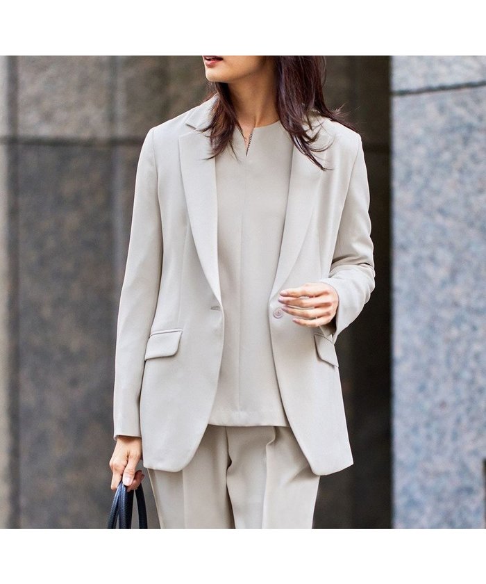 【自由区/JIYU-KU】の【セットアップ対応・洗える】トリアセダブルクロステーラード ジャケット インテリア・キッズ・メンズ・レディースファッション・服の通販 founy(ファニー) https://founy.com/ ファッション Fashion レディースファッション Fashion for Women アウター Coat / Outerwear Collection レディースジャケット・軽アウター Jackets テーラードジャケット / 通勤・きれいめスタイル Tailored Jackets & Blazers おすすめ Recommended / Our Picks ジャケット Jacket, Outerwear ストレッチ Stretch, Stretchy Fabric スーツ Suit, Formalwear セットアップ Set-Up, Coordinated Outfit セレモニー Ceremony フォルム Silhouette, Form 夏 Summer S/S・春夏 SS, Spring/Summer, Warm Season 洗える Machine Washable A/W・秋冬 Autumn/Winter ビジネス 仕事 通勤 Business / Work / Commuting |ID: prp329100004674129 ipo3291000000034355119