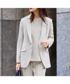 【自由区/JIYU-KU】の【セットアップ対応・洗える】トリアセダブルクロステーラード ジャケット ライトグレー系|ID: prp329100004674129 ipo3291000000034355120