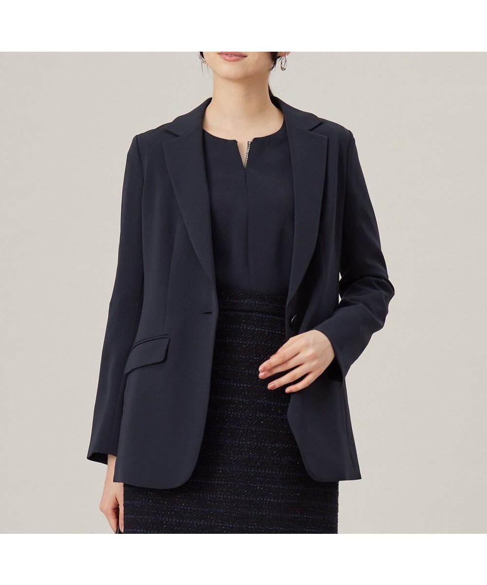 【自由区/JIYU-KU】の【セットアップ対応・洗える】トリアセダブルクロステーラード ジャケット インテリア・キッズ・メンズ・レディースファッション・服の通販 founy(ファニー) ファッション Fashion レディースファッション Fashion for Women アウター Coat / Outerwear Collection レディースジャケット・軽アウター Jackets テーラードジャケット / 通勤・きれいめスタイル Tailored Jackets & Blazers おすすめ Recommended / Our Picks ジャケット Jacket, Outerwear ストレッチ Stretch, Stretchy Fabric スーツ Suit, Formalwear セットアップ Set-Up, Coordinated Outfit セレモニー Ceremony フォルム Silhouette, Form 夏 Summer S/S・春夏 SS, Spring/Summer, Warm Season 洗える Machine Washable A/W・秋冬 Autumn/Winter ビジネス 仕事 通勤 Business / Work / Commuting ネイビー系|ID: prp329100004674129 ipo3291000000034355121