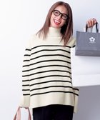 【アンフィーロ 自由区/UNFILO】の【洗える】あぜ編みオフタートルニット ボーダー|ID: prp329100004674137 ipo3291000000034566169