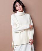 【アンフィーロ 自由区/UNFILO】の【洗える】あぜ編みオフタートルニット オフ|ID: prp329100004674137 ipo3291000000034566170