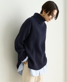 【アンフィーロ 自由区/UNFILO】の【洗える】あぜ編みオフタートルニット ネイビー|ID: prp329100004674137 ipo3291000000034566171