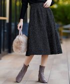 【ティアクラッセ/Tiaclasse】の【洗える】ラメツイードAラインフレアスカート ブラック|ID: prp329100004674199 ipo3291000000033780535