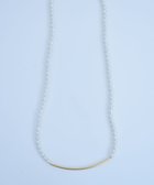 【モンシロ/monshiro】の【ヴィンテージパール】ラインバーグラスパール ネックレス ホワイト×ゴールド|ID: prp329100004674212 ipo3291000000034291026