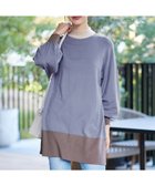 【ティアクラッセ/Tiaclasse】の【洗える】カラーブロッキングニットチュニック ブルー|ID: prp329100004674291 ipo3291000000033780903