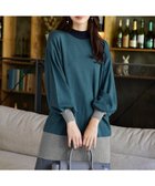 【ティアクラッセ/Tiaclasse】の【洗える】カラーブロッキングニットチュニック ターコイズ|ID: prp329100004674291 ipo3291000000033780906