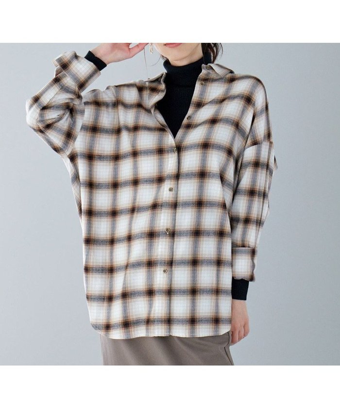 【エニー/ANY】のオンブレーチェックシャツ インテリア・キッズ・メンズ・レディースファッション・服の通販 founy(ファニー) https://founy.com/ ファッション Fashion レディースファッション Fashion for Women トップス・カットソー Cut & Sew Tops シャツ・ブラウス・オフィスカジュアル Elegant Blouses & Button-Ups アンティーク Antique-Inspired インナー Innerwear トレンド Trend, Trending Now 冬 Winter / This Winter A/W・秋冬 Autumn/Winter 羽織 Haori, Light Jacket |ID: prp329100004674385 ipo3291000000033781258
