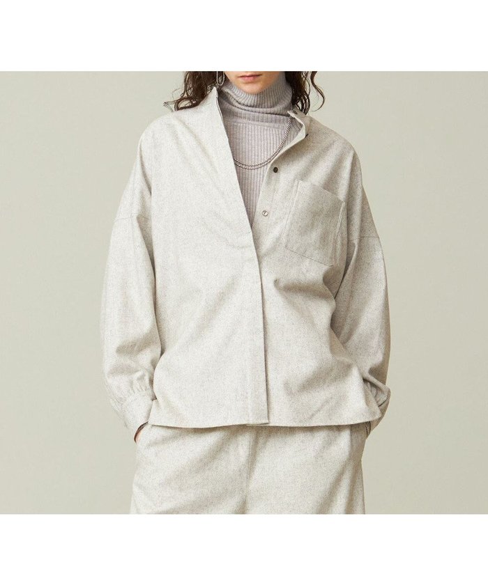 【ジェイプレスヨークストリート/J.PRESS YORK STREET】の【WOMEN】バンドカラーブラウス インテリア・キッズ・メンズ・レディースファッション・服の通販 founy(ファニー) https://founy.com/ ファッション Fashion レディースファッション Fashion for Women トップス・カットソー Cut & Sew Tops シャツ・ブラウス・オフィスカジュアル Elegant Blouses & Button-Ups おすすめ Recommended / Our Picks ジャケット Jacket, Outerwear A/W・秋冬 Autumn/Winter |ID: prp329100004674389 ipo3291000000033781272