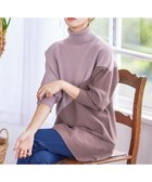 【ティアクラッセ/Tiaclasse】の【洗える】配色ドルマンニットチュニック グレージュ|ID: prp329100004674398 ipo3291000000033781309